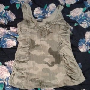 F.A.N.G. Studded Camo Tank Top